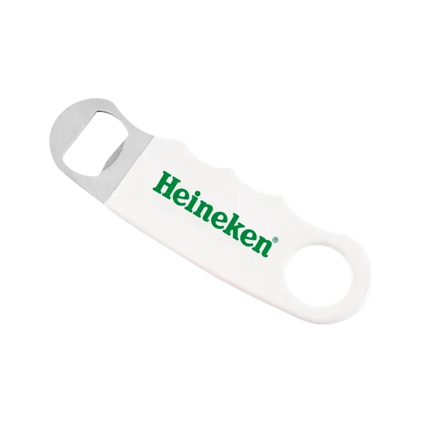 White Hand Grip Flat Bottle Opener - Custom Phone Wallets Now