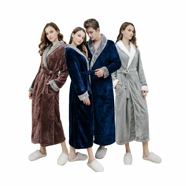 Stylish Custom Contrast Fleece Bathrobes - Custom Phone Wallets Now