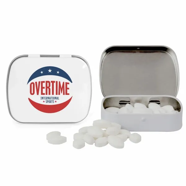 Domed Tin with Football Shaped Mints - Custom Phone Wallets Now