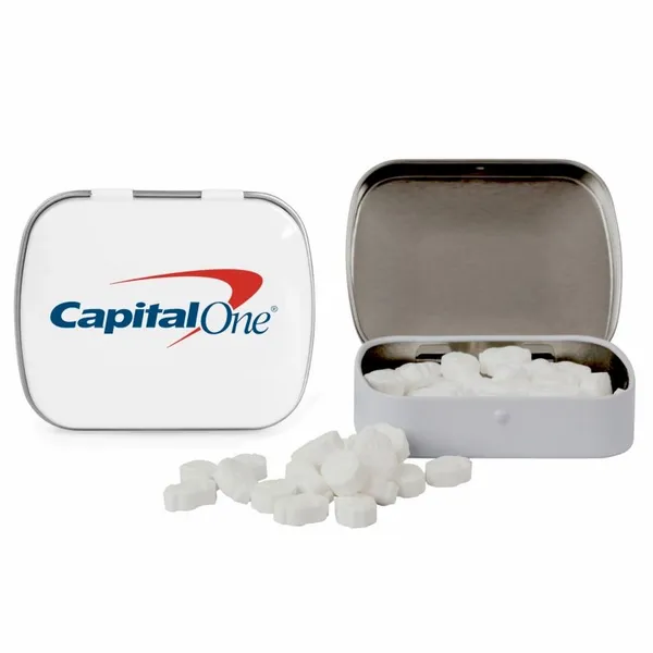 Domed Tin with Dollar Sign Shaped Mints - Custom Phone Wallets Now