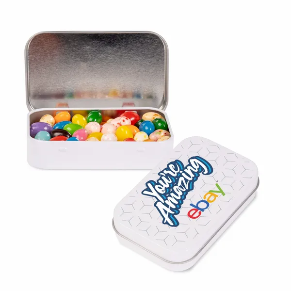 Rectangular Tin - Gourmet Jelly Beans® - Custom Phone Wallets Now