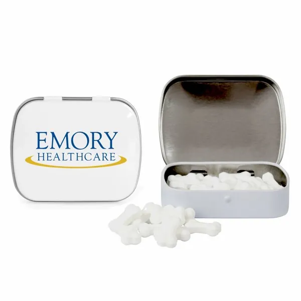 Domed Tin with Bone Shaped Mints - Custom Phone Wallets Now