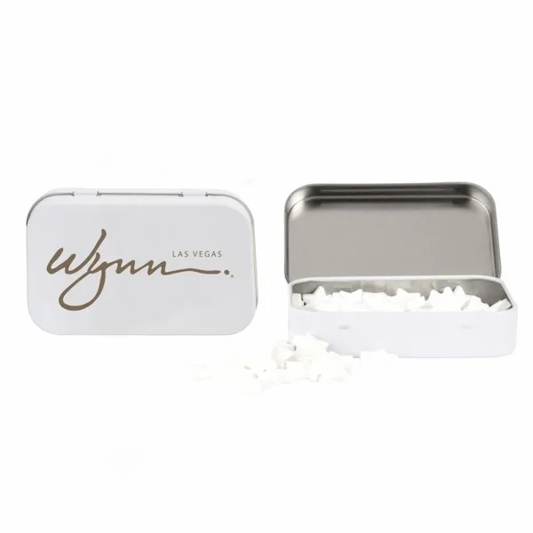 Rectangular Tin with Star Shaped Mints - Custom Phone Wallets Now