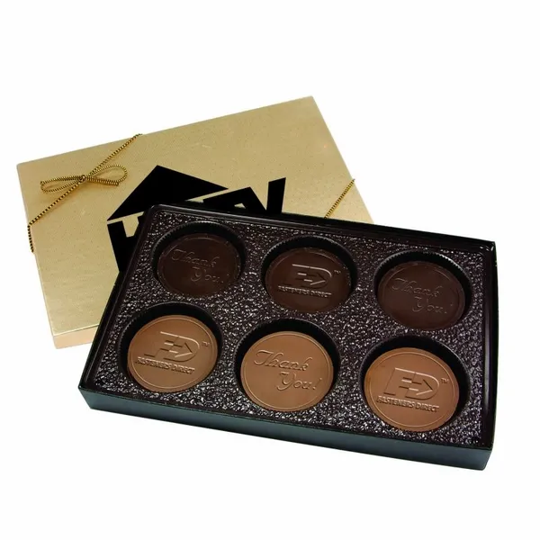 Cookie Gift Box with 6 Round Cookies - Custom Phone Wallets Now