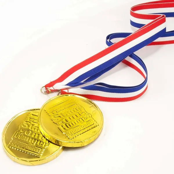 Wrapped Chocolate Medallion with Ribbon - Custom Phone Wallets Now