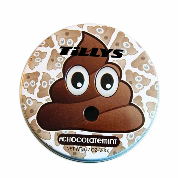 Poop Emojy Tin with Chocolate Mints - Custom Phone Wallets Now