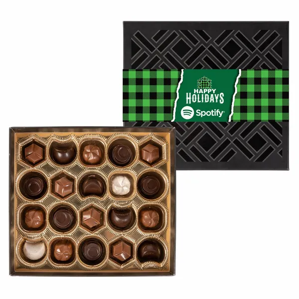 Gourmet Chocolate Truffles Gift Box w/ Full Color Band - 20 pc - Custom Phone Wallets Now