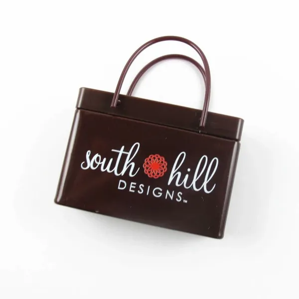 Brown Shopping Bag Tin - Custom Phone Wallets Now