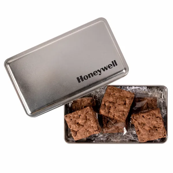 Fresh Beginnings 6 Fudge Brownies in Tin - Custom Phone Wallets Now
