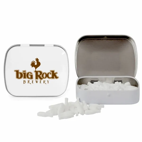 Domed Tin with Bottle Shaped Mints - Custom Phone Wallets Now
