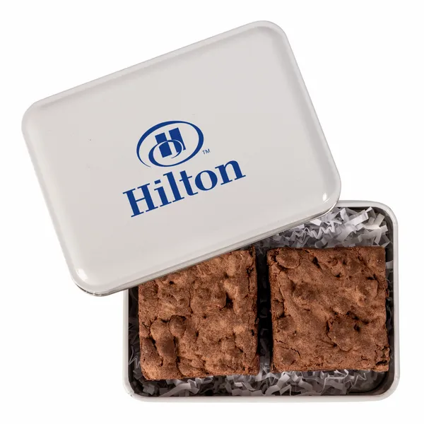 Fresh Beginnings 2 Fudge Brownies in Tin - Custom Phone Wallets Now