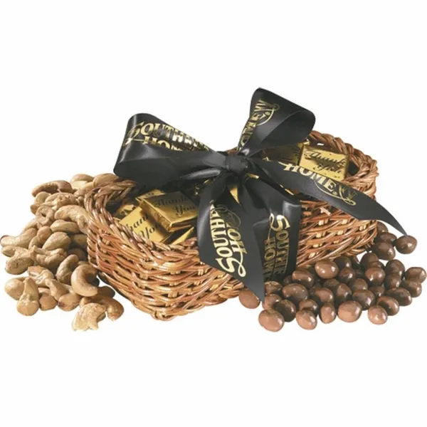 Gift Basket with Chocolate Baseballs - Custom Phone Wallets Now