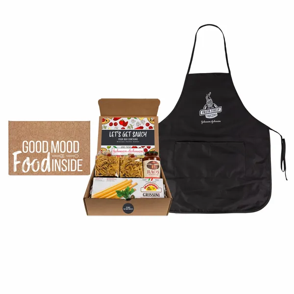 Lets Get Saucy- Italian Gourmet Kit with Apron - Custom Phone Wallets Now