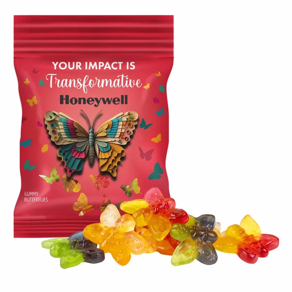 Clever Candy 2oz. Full Color DigiBag™ with Gummy Butterflies - Custom Phone Wallets Now