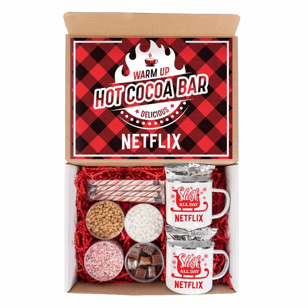 Hot Cocoa Bar Kit with 2 Mugs - Custom Phone Wallets Now