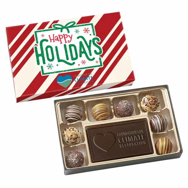 Truffle Gift Box Full Color Lid with 8 Truffles - Custom Phone Wallets Now