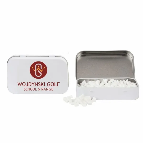 Rectangular Tin with Golf Club Shaped Mints - Custom Phone Wallets Now