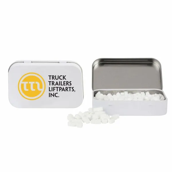 Rectangular Tin with Truck Shaped Mints - Custom Phone Wallets Now