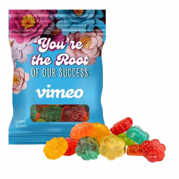 Clever Candy 2oz. Full Color DigiBag™ with Gummy Blooms - Custom Phone Wallets Now