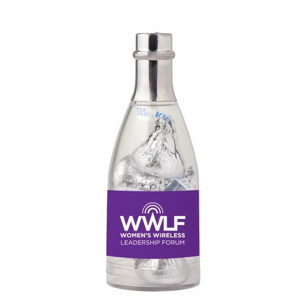 Champagne Bottle with Hershey Chocolate Kisses - Custom Phone Wallets Now