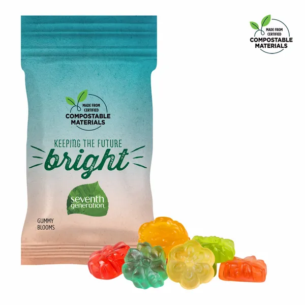 1oz ECO-Digibag, Compostable & Full Color, Gummy Blooms - Custom Phone Wallets Now