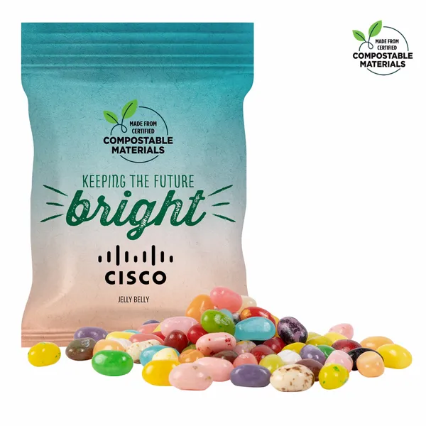 2oz. ECO-Digibag, Compostable & Full Color, Jelly Belly - Custom Phone Wallets Now