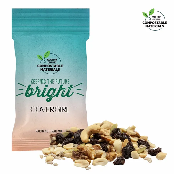 1oz. ECO-Digibag, Compostable & Full Color, Raisin Nut Mix - Custom Phone Wallets Now