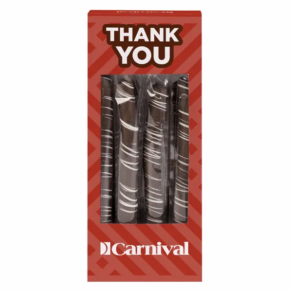 Pretzel Rods - Dark Chocolate With White Drizzle - Custom Phone Wallets Now