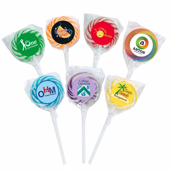Swirl Lollipop with Round Label - Custom Phone Wallets Now