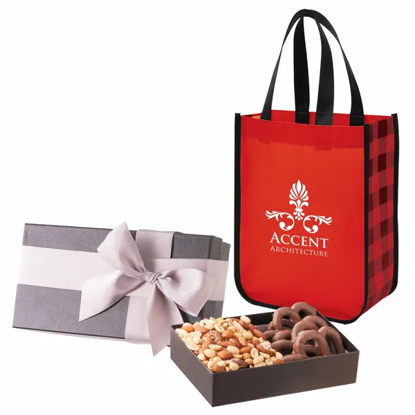 Executive Gift Set With Northwoods Laminated Non-Woven Tote Bag - Custom Phone Wallets Now