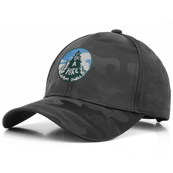 Dark Camou Polyester Baseball Cap - Custom Phone Wallets Now
