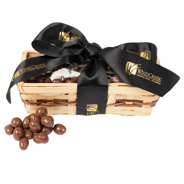 Gift Basket with Choc Covered Peanuts - Custom Phone Wallets Now