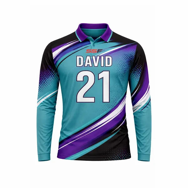 Full Color Sublimated Long Sleeve Polo - Custom Phone Wallets Now