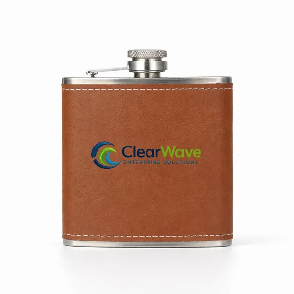 Leather Wrapped Hip Flasks - Custom Phone Wallets Now