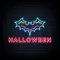 Halloween Neon Sign with Bat - Custom Phone Wallets Now