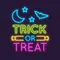 Trick Or Treat Neon Sign - Custom Phone Wallets Now