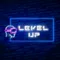 Level Up Neon Sign - Custom Phone Wallets Now