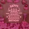 Big Happy Birthday Text with Cake Neon Sign - Custom Phone Wallets Now