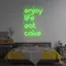 Enjoy Life Eat Cake Neon Sign - Custom Phone Wallets Now
