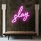 Glowing Slay Pink Neon Sign - Custom Phone Wallets Now