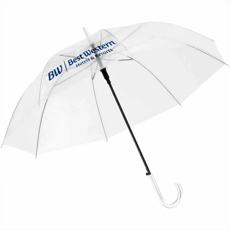 Clear Umbrella - 46 in Arc - Custom Phone Wallets Now