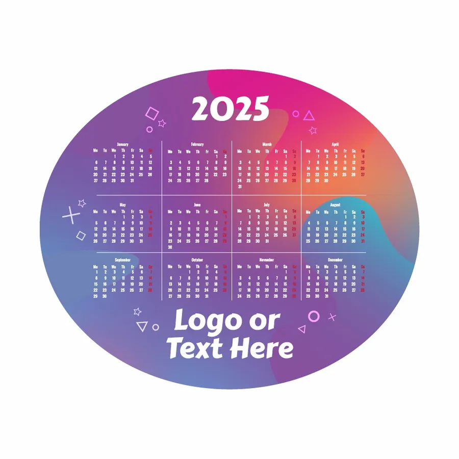 Colorful Gradient Calendar Mouse Pad - Custom Phone Wallets Now