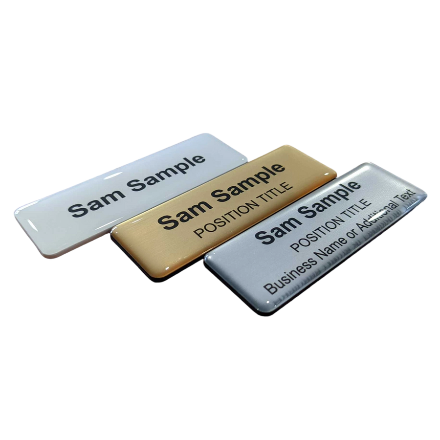 Epoxy Dome Name Badges - Custom Phone Wallets Now