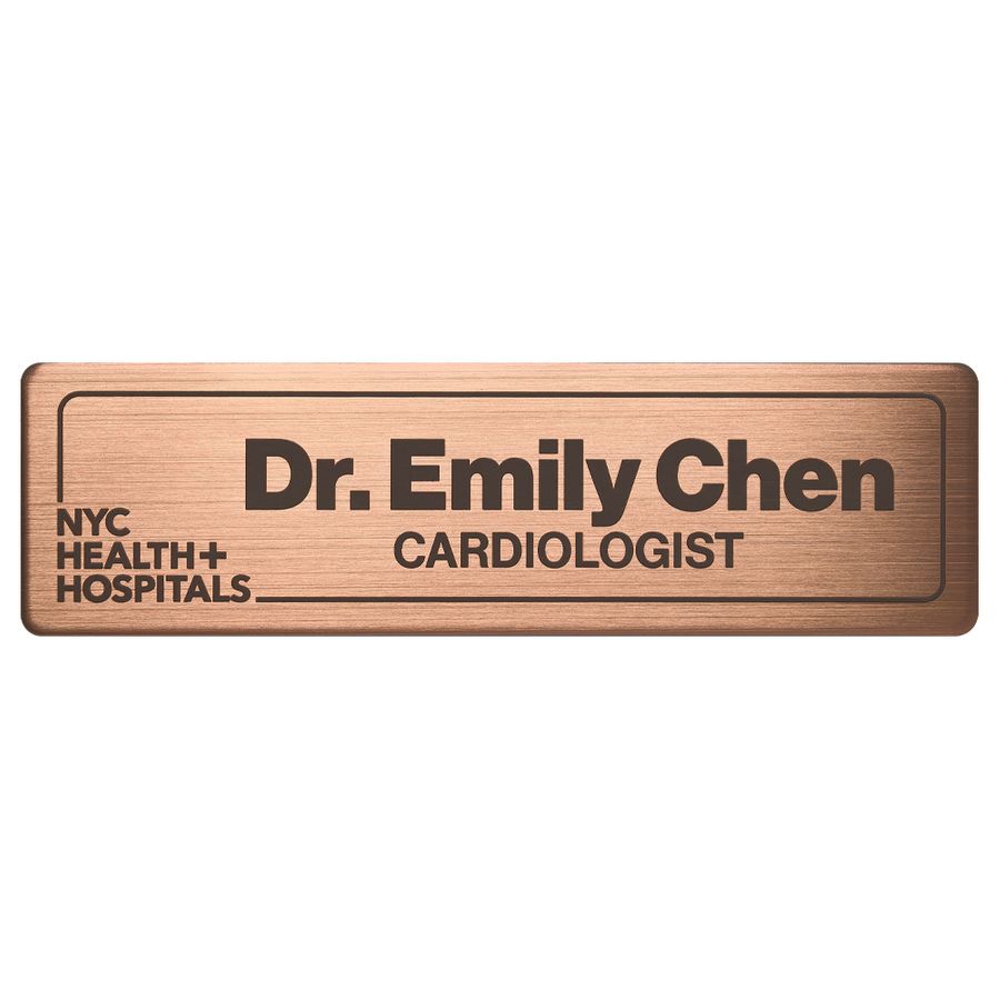 Engraved Metal Name Badges - Custom Phone Wallets Now