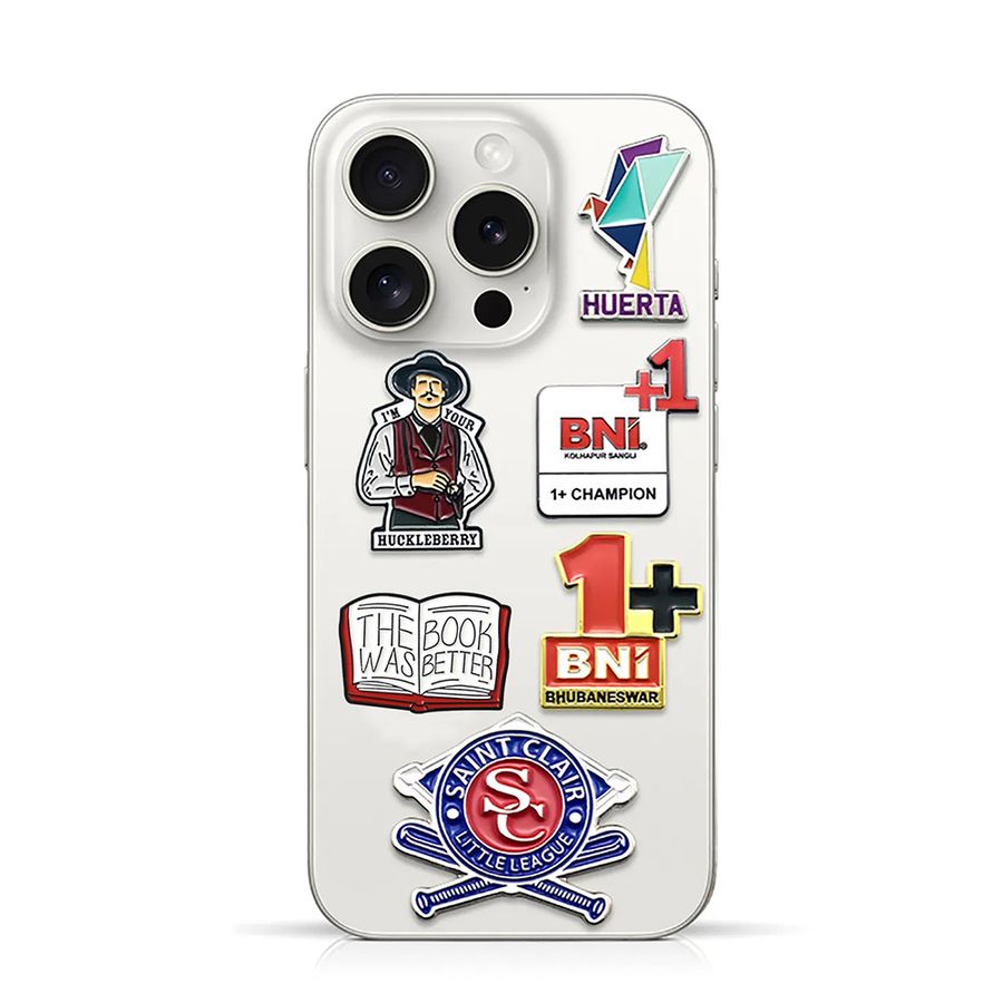 Soft Enamel Metal Sticker - Custom Phone Wallets Now