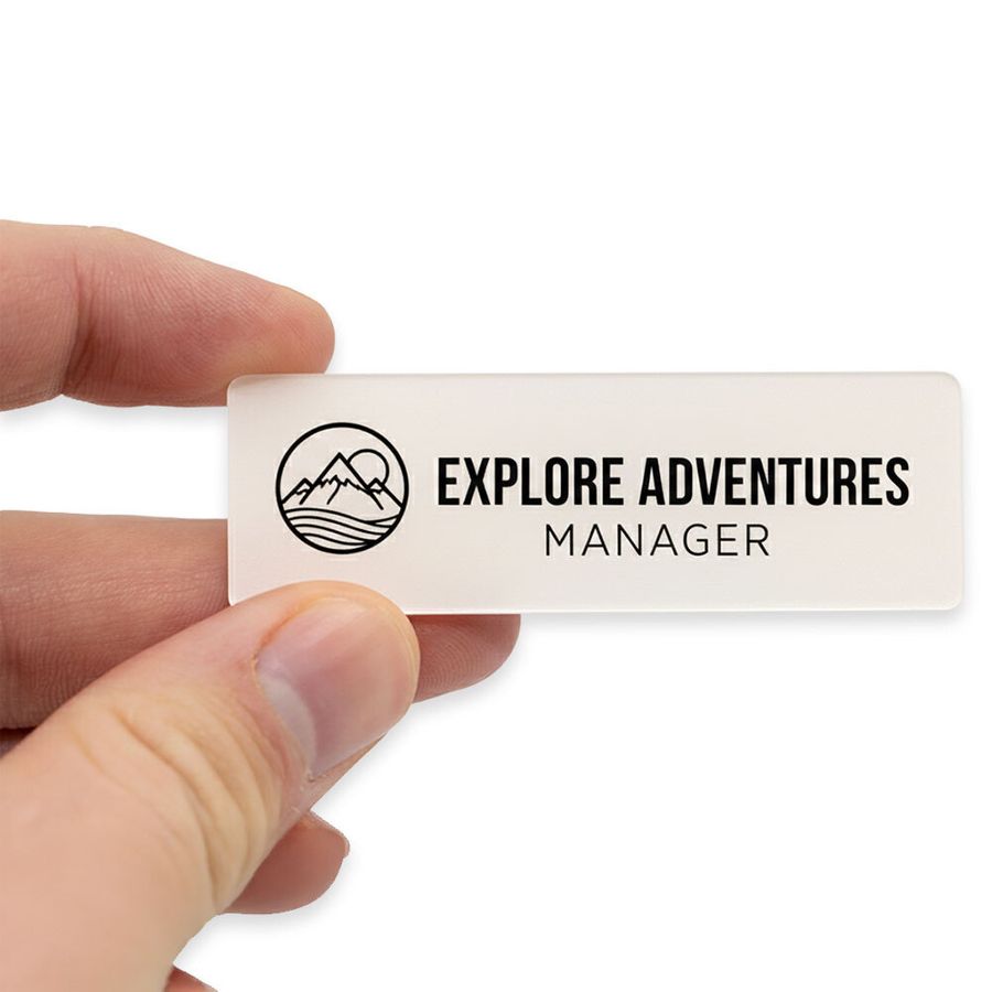 Acrylic Name Badges - Custom Phone Wallets Now