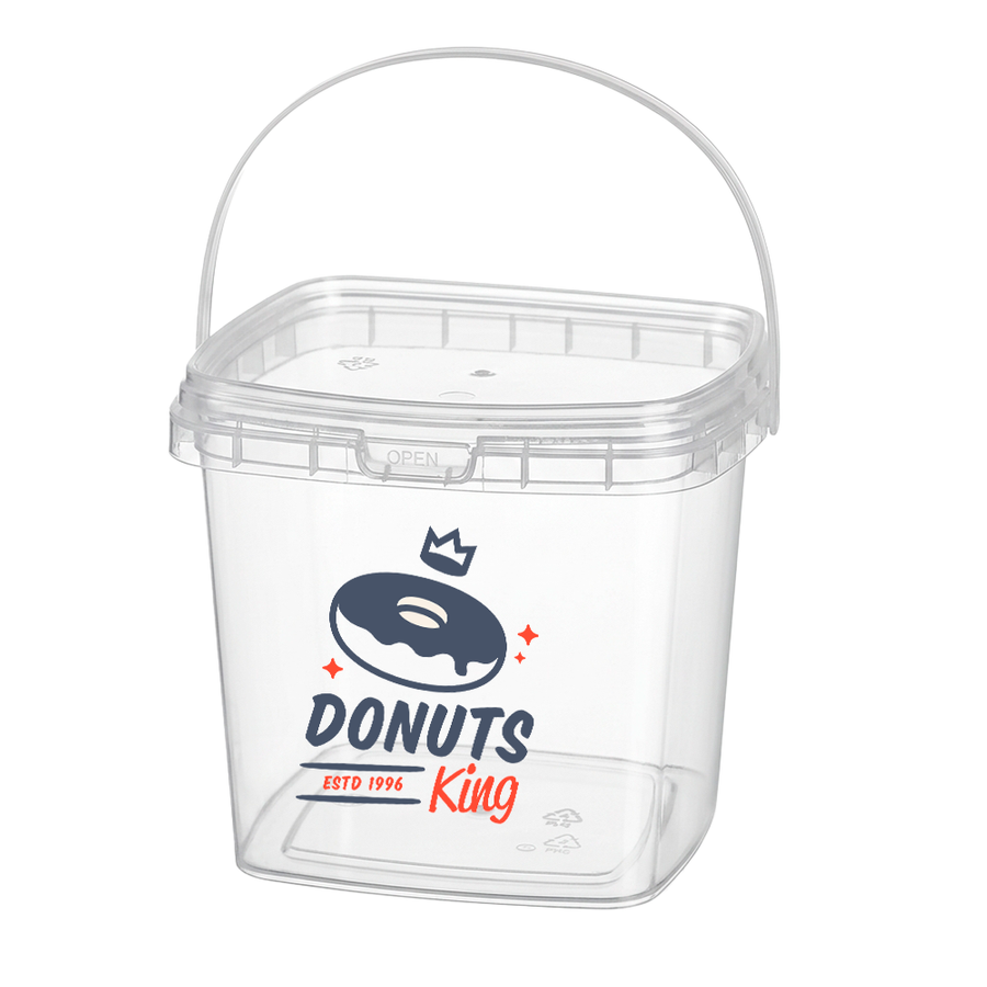Square Transparent Drink Buckets - Custom Phone Wallets Now