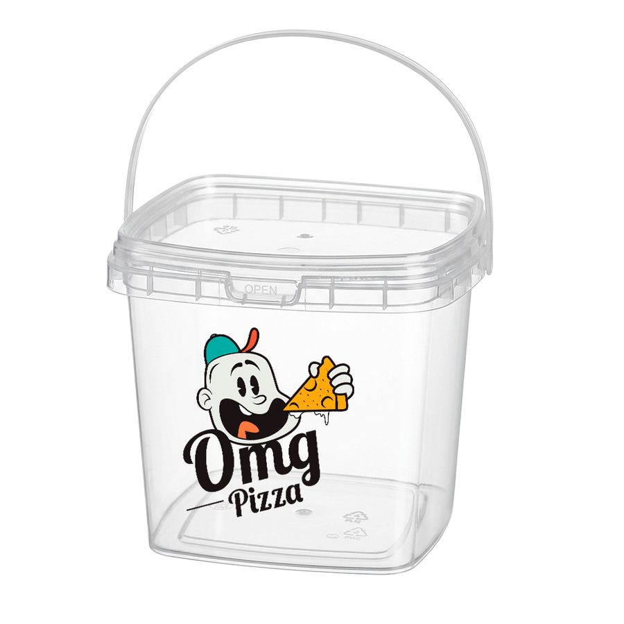 Square Transparent Drink Buckets - Custom Phone Wallets Now