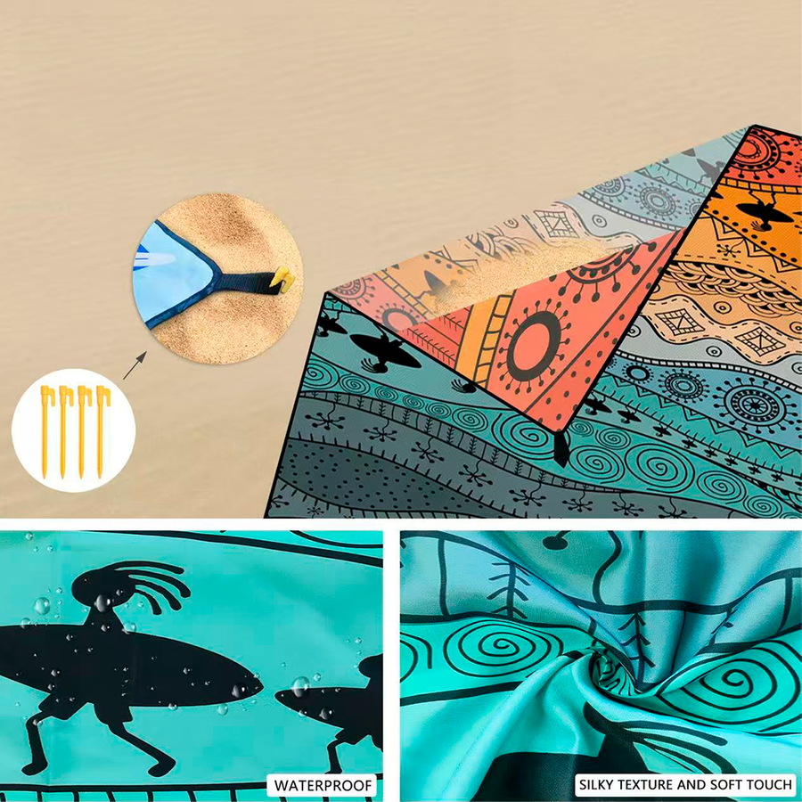 Windproof Beach Mats - Custom Phone Wallets Now