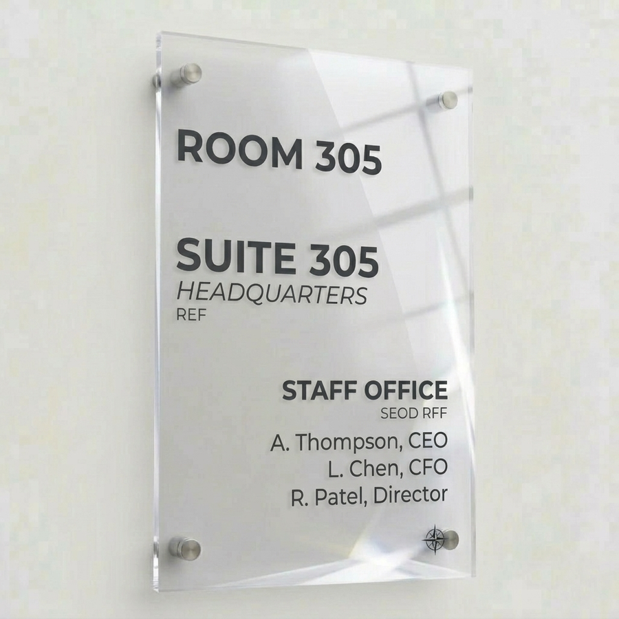 Colorful Acrylic Door Signs - Custom Phone Wallets Now